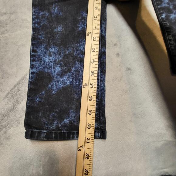 NYDJ Legging Jeans Womens 6 Blue Black Blue Acid Wash Stretch Skinny Made in USA - Picture 7 of 11